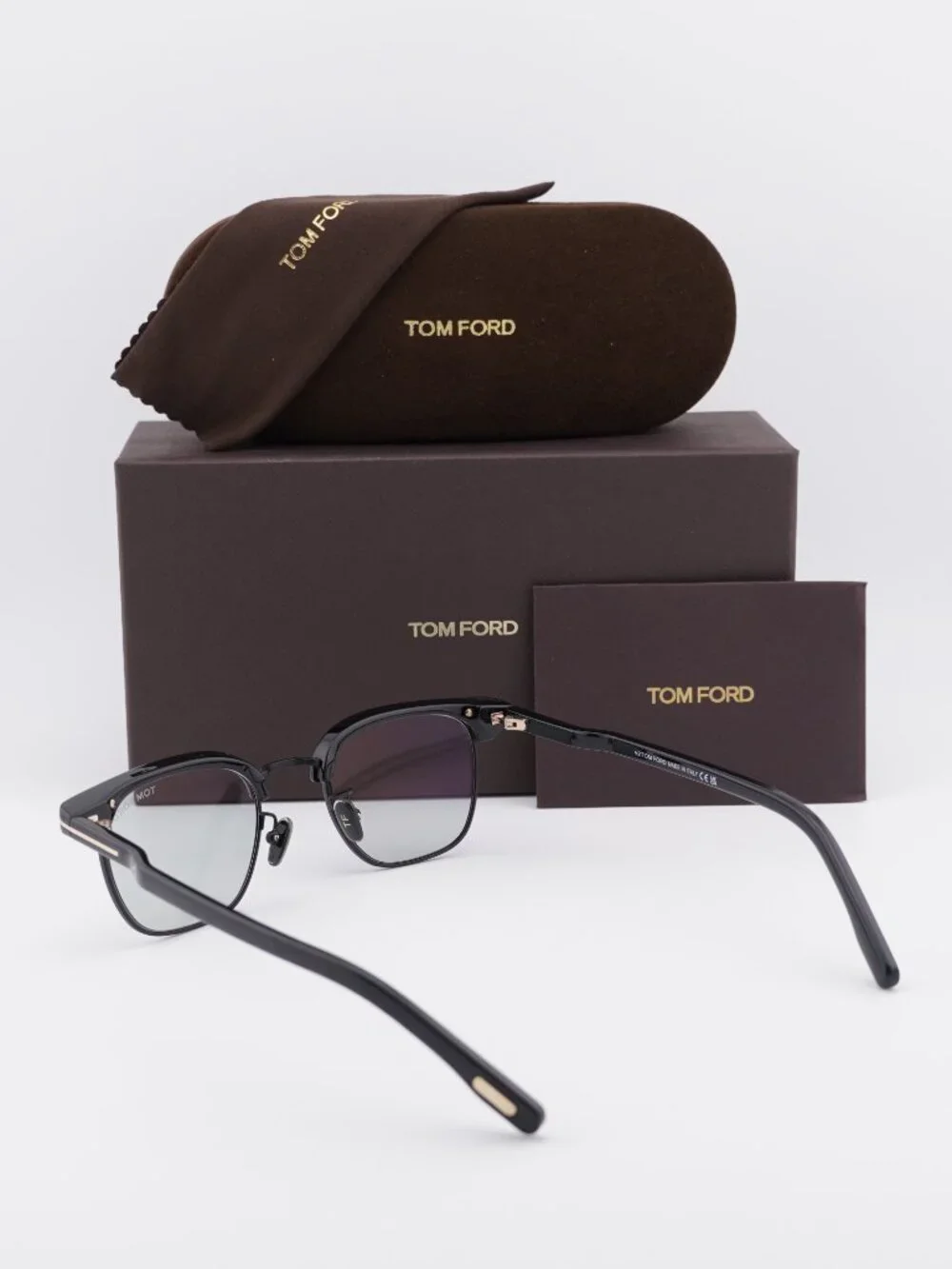Tom Ford FT1119-D 01A Square Sunglasses - Shiny Black\ Smoke